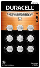 Duracell 2032 Lithium Battery, 9 Count (Pack of 1) Child Safety Features, Compatible with Apple AirTag, Key Fob, Tea Light Candles and Other Devices, CR2032 Battery, Lithium Coin Battery